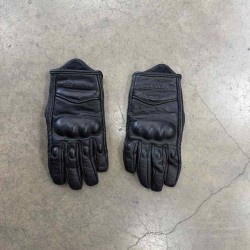 Mănuși din piele pentru femei MOTO ID BLACK - NUMĂRUL ÎNAPOI