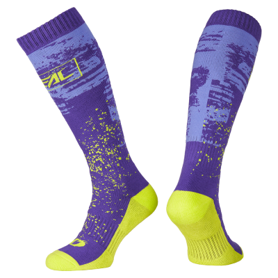 Șosete termice O'NEAL PRO MX PAINT PURPLE/NEON YELLOW V.27