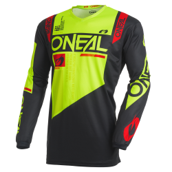 Bluza motocross O`NEAL ELEMENT FACTOR BLACK/NEON YELLOW V.27
