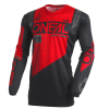 Bluză motocross O`NEAL ELEMENT FACTOR BLACK/RED V.27
