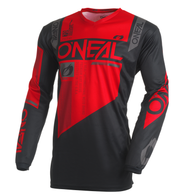Bluză motocross O`NEAL ELEMENT FACTOR BLACK/RED V.27