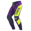 Pantaloni motocross O'NEAL MAYHEM PAINT PURPLE/NEON YELLOW V.27