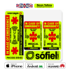 Sticker informativ Sofiel Meditag ENGLISH galben fluorescent