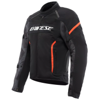 Geacă moto textilă DAINESE AIR FRAME 3 TEX NEGRU/NEGRU/ROȘU-FLUO