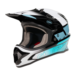 Cască de bicicletă pentru copii O'NEAL SONUS BLOX BLACK/WHITE/TEAL V.27 Cască de bicicletă pentru copii O'NEAL SONUS BLOX BLACK/WHITE/TEAL V.27