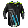 Bluză motocross FLY RACING Kinetic Volt Jersey - Negru/Gri/Teal/Galben
