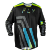 Bluză motocross FLY RACING Kinetic Volt Jersey - Negru/Gri/Teal/Galben thumb