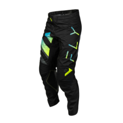 Pantaloni motocross FLY RACING Kinetic Volt - Negru/Gri/Teal/Galben