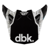 Cozoroc pentru cască FLY RACING Formula CP DBK Peak - Negru/Alb/Gri