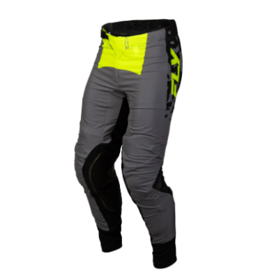 Pantaloni motocross FLY RACING Lite Flake - Gri/Hi-Vis/Negru