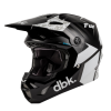 Cască motocross pentru copii FLY RACING Formula CP DBK - Negru/Alb/Gri