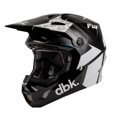 Cască motocross pentru copii FLY RACING Formula CP DBK - Negru/Alb/Gri