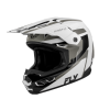 Cască motocross FLY RACING Kinetic Sync - Alb/Negru/Gri