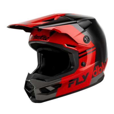 Cască motocross FLY RACING Kinetic DBK 27 - Negru/Roșu/Gri