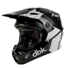 Cască motocross FLY RACING Formula CP DBK - Negru/Alb/Gri