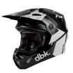 Cască motocross FLY RACING Formula CP DBK - Negru/Alb/Gri thumb