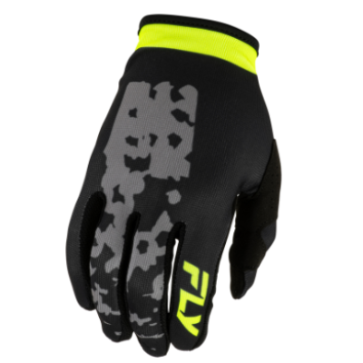 Mănuși motocross FLY RACING Lite Flake-Grey/Hi-Vis/Black
