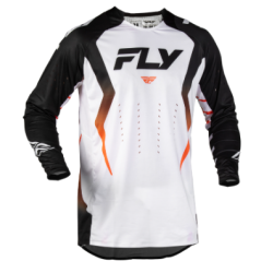Bluză motocross FLY RACING Evolution DST Bolt - Alb/Negru/Portocaliu