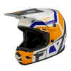 Cască motocross pentru copii FLY RACING Kinetic Scrap White/Orange/Blue/Grey