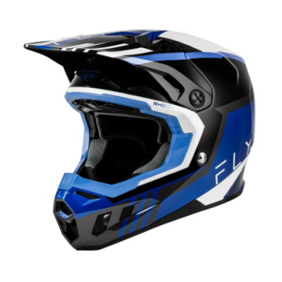 Cască motocross FLY RACING Formula CC Strike- Negru/Albastru/Gri/Alb