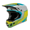 Cască motocross FLY RACING Formula CC Strike- Gri/Verde/Teal