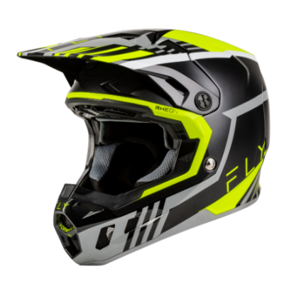 Cască motocross FLY RACING Formula CC Strike- Gri/Negru/Hi-Vis