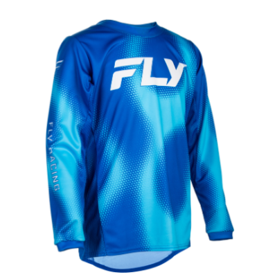 Bluză motocross pentru copii FLY RACING Kinetic Torch Light Blue/Blue