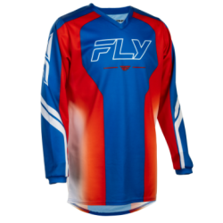 Bluză motocross pentru copii FLY RACING F-16 Raze Roșu/Alb/Albastru