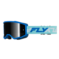 Ochelari motocross FLY RACING Zone Blue/White/Black - Lentilă Oglindă/Fumurie Ochelari motocross FLY RACING Zone Blue/White/Black - Lentilă Oglindă/Fumurie