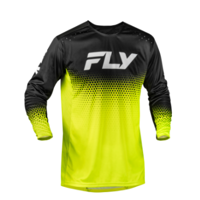 Bluză motocross pentru copii FLY RACING Rayce Sonar - Hi-Vis/Negru/Alb