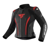 Geacă de piele pentru femei MIURA 2.0 BLACK/RED