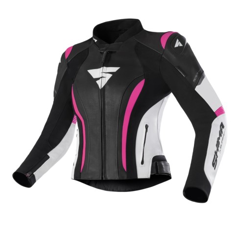 Geacă de piele pentru femei MIURA 2.0 PINK FLUO