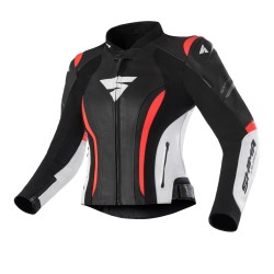 Geacă de piele pentru femei MIURA 2.0 RED FLUO Geacă de piele pentru femei MIURA 2.0 RED FLUO