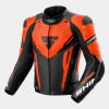 Geacă moto din piele SHIMA MISSION ST RED FLUO