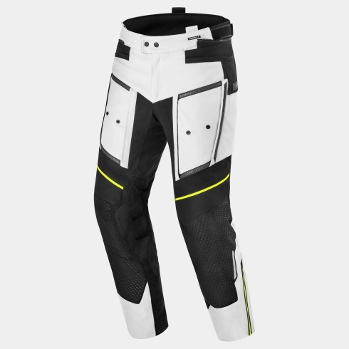 Pantaloni moto textili SHIMA HERO 3.0 GREY/FLUO