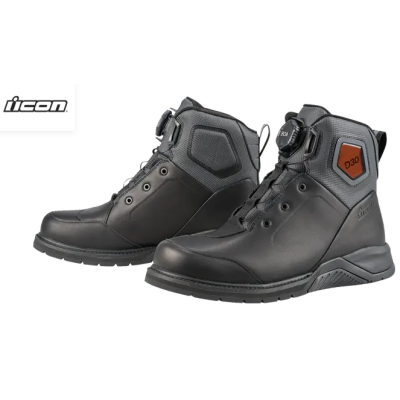 Cizme moto ICON Upstate NEGRU
