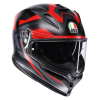 Cască AGV K7 MPLK GLIMPSE MATT BLACK/RED