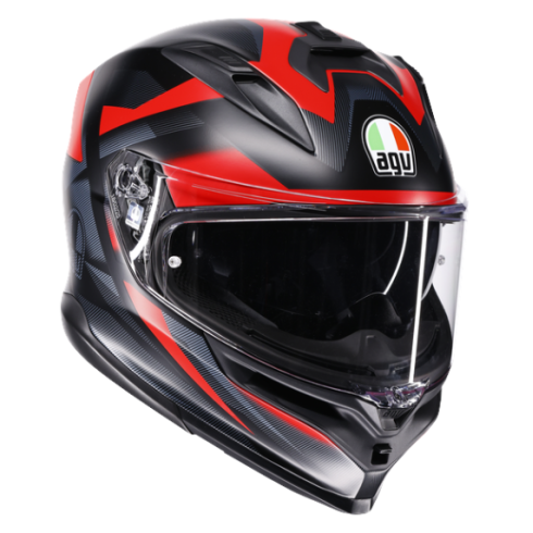 Cască AGV K7 MPLK GLIMPSE MATT BLACK/RED