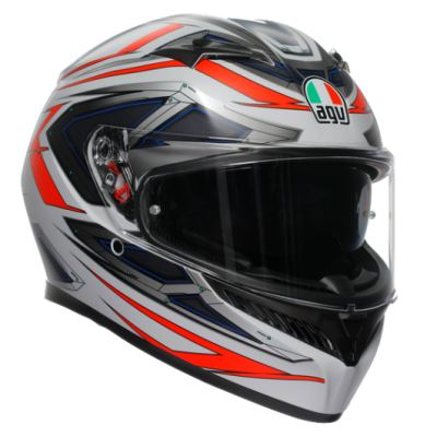 Cască AGV K3 SPACE MATT WHITE/RED FLUO