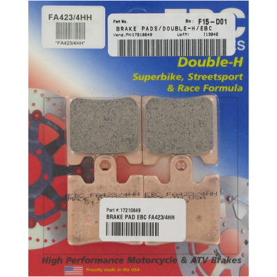Placute frana EBC SINTERED HH FA423/4HH Placute frana EBC SINTERED HH FA423/4HH