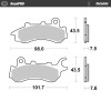 Placute frana MOTO-MASTER BRAKE PAD CERAMIC HONDA CB 125 F CBS 23