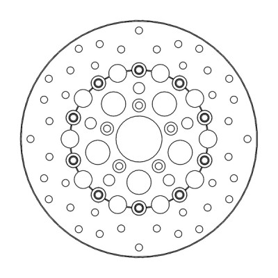 Disc frana MOTO-MASTER BRAKE ROTOR FLOAT RND L/R Harley Davidson	FLS 1690 14