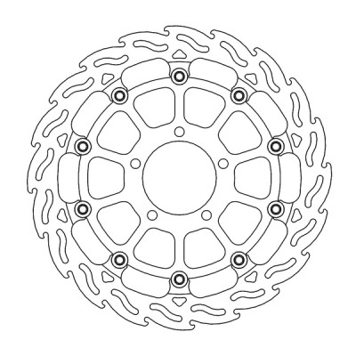 Disc de frana MOTO-MASTER BRAKE ROTOR FLOAT FLAME KAWASAKI ZX-10 R 1000 ABS 23