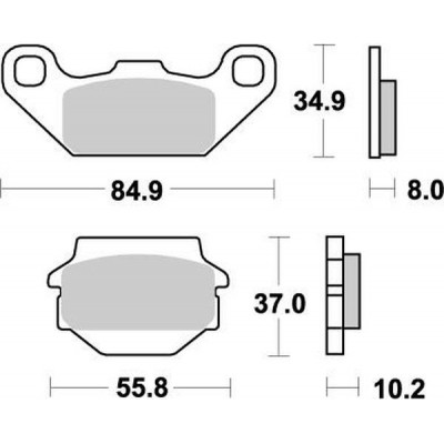 Placute frana MOTO-MASTER MOTOMASTER BRAKEPAD NITRO KEF 300 2X4