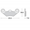 Placute frana MOTO-MASTER MM BRAKEPAD POLARIS SPORTSMAN 450 HO 4X4 17