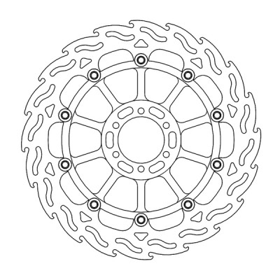 Disc de frana MOTO-MASTER BRAKE ROTOR FLOAT FLAME APRILIA TUONO V4 1100 RR ABS 22-23