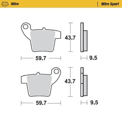 Placute frana MOTO-MASTER BRAKE PAD SINTER MX GAS GAS MC 65 23