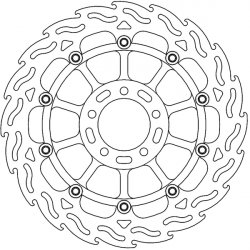 Disc frana MOTO-MASTER BRAKE ROTOR FLOAT FLAME DUCATI MONSTER 937 ABS 23