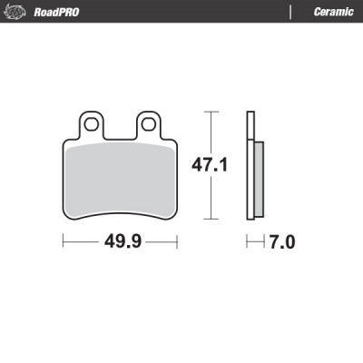 Placute frana MOTO-MASTER BRAKE PAD CERAMIC YAMAHA XT 125 R 12