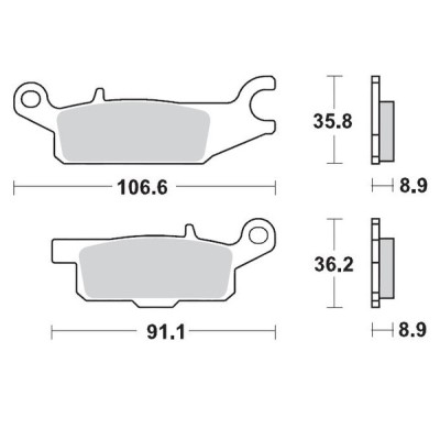 Placute frana MOTO-MASTER BRAKE PAD SINTER ATV NITR